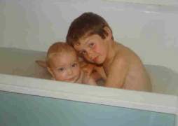 Glen and Nick in the bath